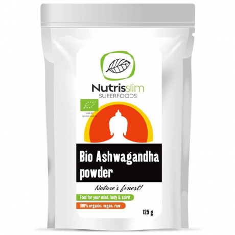 Pudra de ashwagandha organica 125 g - Nutrisslim Superfoods